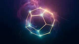 Aether element — dodecahedron — 12 pentagonal faces, sacred geometry
