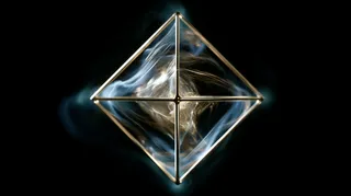 Air element — octahedron — 8 triangular faces, sacred geometry