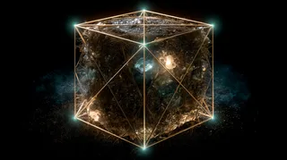 Earth element — hexahedron — 6 square faces, sacred geometry