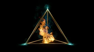 Fire element — tetrahedron — 4 triangular faces, sacred geometry
